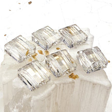 Load image into Gallery viewer, Pre Order 10mm Crystal Silver Shade Premium 2-Hole Stairway Beads - 6pcs
