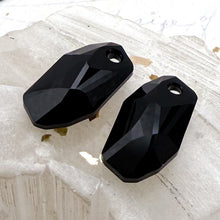 Load image into Gallery viewer, 18mm Jet Meteor Premium Crystal Pendant Pair
