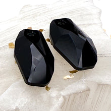 Load image into Gallery viewer, 18mm Jet Meteor Premium Crystal Pendant Pair
