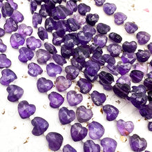 Load image into Gallery viewer, Amethyst Heart Gemstone Strand
