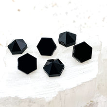 Load image into Gallery viewer, 7.5mm Jet 2-Hole Hexagon Premium Crystal Spike Set - 6 Pcs - Doorbuster
