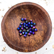 Load image into Gallery viewer, 3mm Jet Shimmer Bicone Beads (30pcs)
