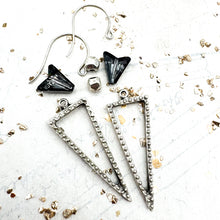 Load image into Gallery viewer, Silver Night Arrow Triangle Sparkle Earring Kit - Silver
