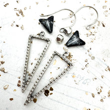 Load image into Gallery viewer, Silver Night Arrow Triangle Sparkle Earring Kit - Silver
