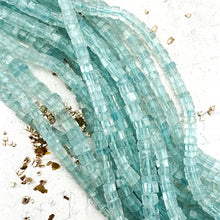Load image into Gallery viewer, Aquamarine Bolt Shaped Gemstone Strand
