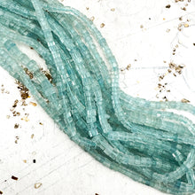 Load image into Gallery viewer, Aquamarine Bolt Shaped Gemstone Strand
