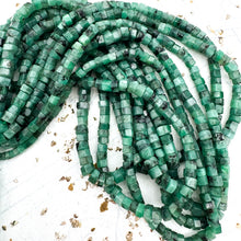 Load image into Gallery viewer, Chunky Emerald Bolt Shaped Gemstone Strand
