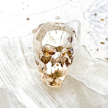 Load image into Gallery viewer, Pre Order 19mm Crystal Golden Shadow Skull Bead
