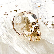 Load image into Gallery viewer, Pre Order 19mm Crystal Golden Shadow Skull Bead
