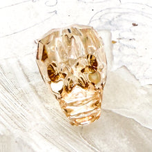 Load image into Gallery viewer, Pre Order 19mm Crystal Golden Shadow V Skull Bead
