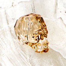 Load image into Gallery viewer, Pre Order 13mm Crystal Golden Shadow V Skull Bead
