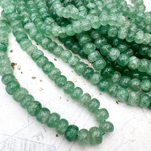 Load image into Gallery viewer, Smooth Green Quartz Rondelle Gemstone Strand
