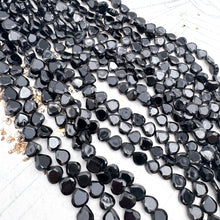 Load image into Gallery viewer, Faceted Black Spinel Teardrop Gemstone Strand
