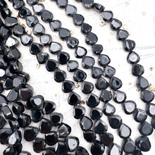 Load image into Gallery viewer, Faceted Black Spinel Teardrop Gemstone Strand
