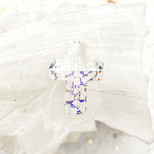 Load image into Gallery viewer, 18mm AB Rainbow White Patina Premium Crystal Cross Bead
