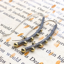 Load image into Gallery viewer, Artisan Oxidized Sterling Silver and Bronze Simple Drop Earring Pair - Tucson Find
