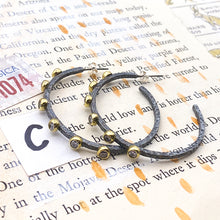 Load image into Gallery viewer, Artisan Oxidized Sterling Silver Medium Hoop Earring Pair - Tucson Find
