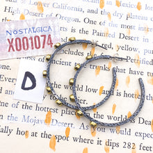 Load image into Gallery viewer, Artisan Oxidized Sterling Silver Medium Hoop Earring Pair - Tucson Find
