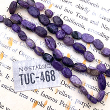 Load image into Gallery viewer, Faceted Graduated Charoite Gemstone Bead Strand - Tucson Find
