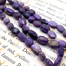 Load image into Gallery viewer, Faceted Graduated Charoite Gemstone Bead Strand - Tucson Find

