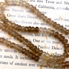 Load image into Gallery viewer, 3x6mm Brown Topaz Rondelle Gemstone Bead Strand - Tucson Find
