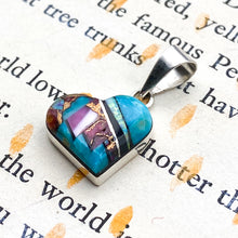 Load image into Gallery viewer, Turquoise Heart Pendant - Tucson Find

