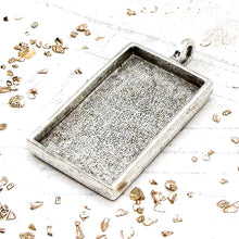 Load image into Gallery viewer, Rectangle Antique Silver Bezel
