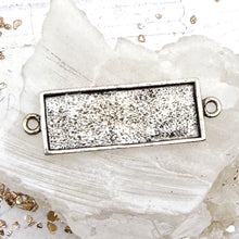 Load image into Gallery viewer, Rectangle Antique Silver Bezel Link
