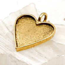 Load image into Gallery viewer, Heart Antique Gold Bezel
