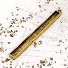 Load image into Gallery viewer, Skinny Rectangle Gold Bezel
