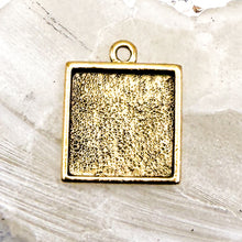 Load image into Gallery viewer, Square Antique Gold Bezel
