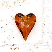 Load image into Gallery viewer, 37mm Crystal Copper Wild Heart Premium Crystal Pendant
