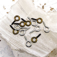 Load image into Gallery viewer, Mixed Metal Mini Eye Screws (12pcs)
