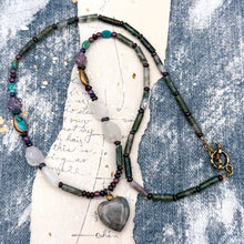 Load image into Gallery viewer, Stone Heart Necklace
