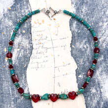 Load image into Gallery viewer, Crystal and Turquoise Necklace
