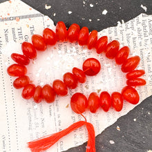 Load image into Gallery viewer, Carnelian Smooth Rondelle Gemstone Strand
