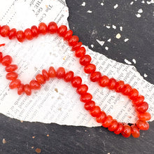 Load image into Gallery viewer, Carnelian Smooth Rondelle Gemstone Strand
