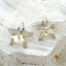 Load image into Gallery viewer, 14mm Silver Shade Crystal Star Pair
