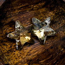Load image into Gallery viewer, 14mm Silver Shade Crystal Star Pair
