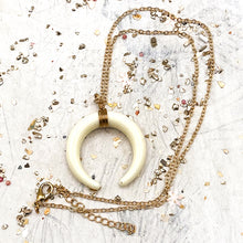 Load image into Gallery viewer, Crescent Bone Necklace
