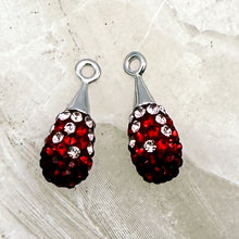 Load image into Gallery viewer, Red Crystal Drop Pair
