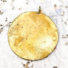 Load image into Gallery viewer, Brass Hammered Circle Pendant
