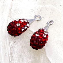 Load image into Gallery viewer, Red Crystal Drop Pair
