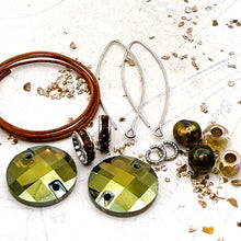 Load image into Gallery viewer, Summer Sparkle Earring Kit - Green and Brown
