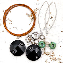 Load image into Gallery viewer, Summer Sparkle Earring Kit - Black Round
