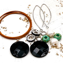 Load image into Gallery viewer, Summer Sparkle Earring Kit - Black Round
