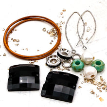 Load image into Gallery viewer, Summer Sparkle Earring Kit - Black Square
