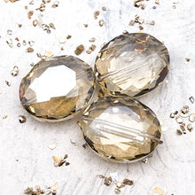 Load image into Gallery viewer, Oval Amber Crystal Bead Set
