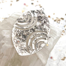 Load image into Gallery viewer, Textured Silver Drop Pendant
