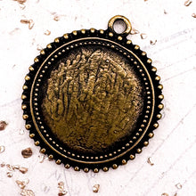 Load image into Gallery viewer, Antique Bronze-Plated Bezel Pendant

